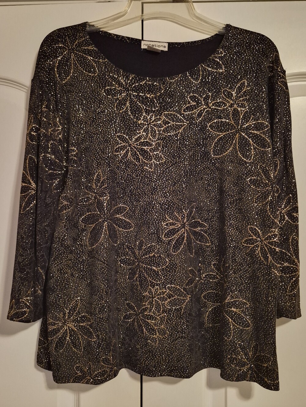 Metalic Flower Top